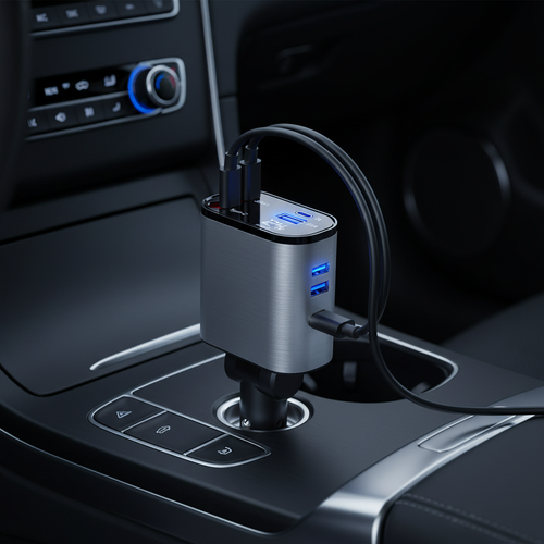 Chargeur voiture fond sombre